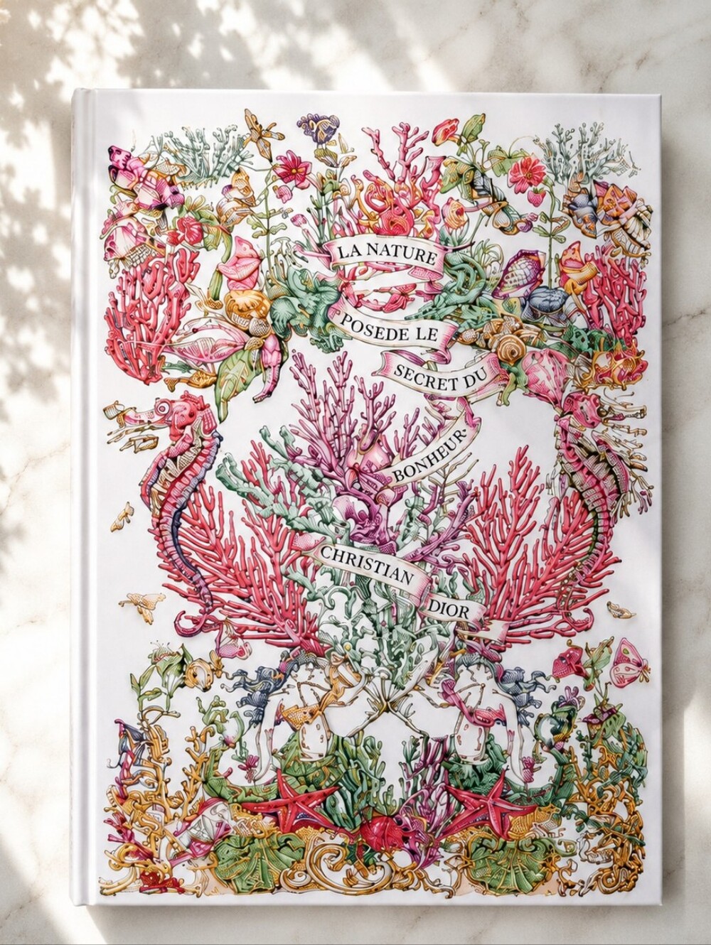 Dior Nature-Inspired Journal with Pink and Green Accents GWP Item